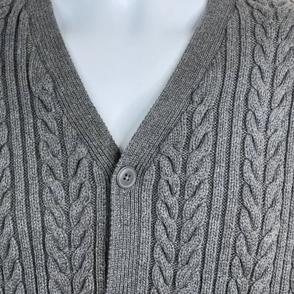 Vintage Heritage Preppy Cable Knit Sweater Vest XLarge Chunky Old Money Indie